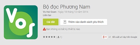 Ứng dụng Bộ đọc Phương Nam trên Google play