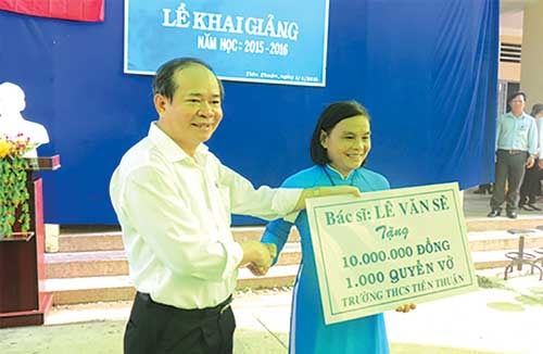 Bác sĩ Lê Văn Sẽ, Trưởng ban từ thiện của Hội Phẫu thuật thẩm mỹ TP.HCM