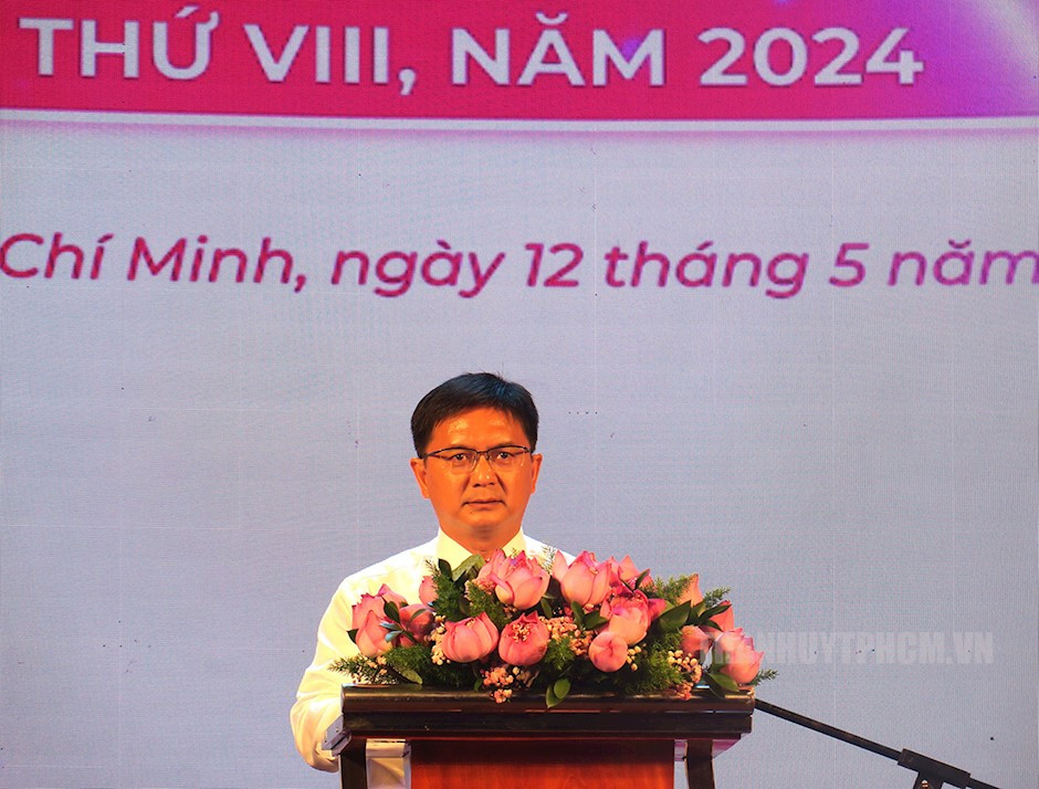 Trưởng Ban Dân vận Thành ủy TP.HCM Nguyễn Mạnh Cường phát biểu tại chương trình