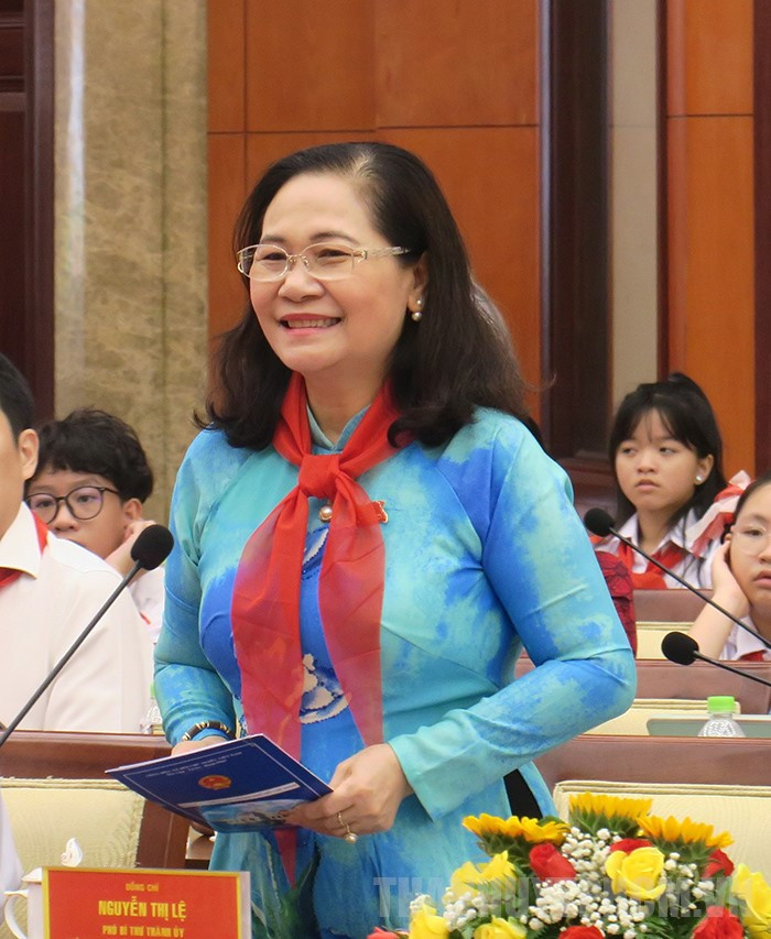 Chủ tịch HĐND TP.HCM Nguyễn Thị Lệ phát biểu tại chương trình