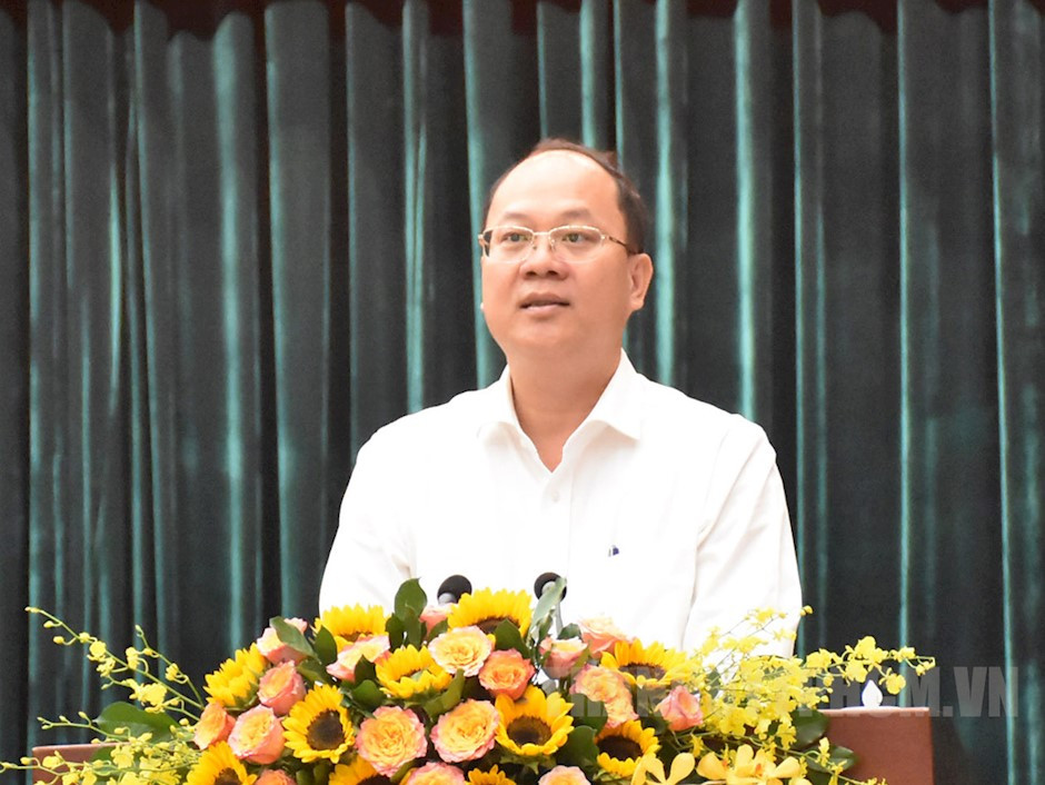 Đồng chí Nguyễn Hồ Hải phát biểu tại Hội nghị
