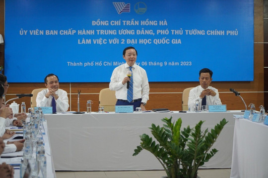 Phó Thủ tướng Trần Hồng Hà yêu cầu hệ thống lại mô hình Đại học Quốc gia