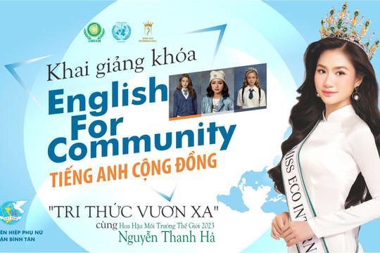 Hoa hậu Nguyễn Thanh Hà khởi động dự án “Tiếng Anh cộng đồng”