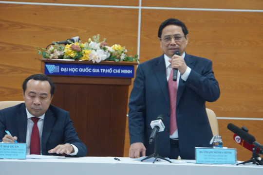 Thủ tướng Phạm Minh Chính: ĐHQG-HCM cần đào tạo ‘đúng và trúng’