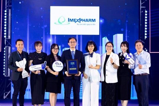 Imexpharm được vinh danh top 5 công ty có môi trường làm việc tốt nhất Việt Nam