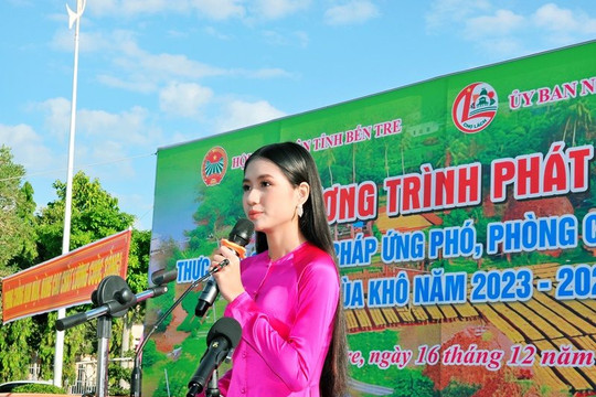 Hoa hậu Thanh Hà trăn trở về nạn xâm nhập mặn ở Bến Tre