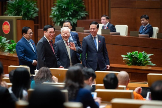 Tổng bí thư Nguyễn Phú Trọng dự khai mạc kỳ họp bất thường thứ 5 của Quốc hội