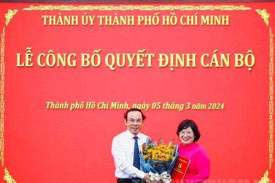 Đồng chí Văn Thị Bạch Tuyết giữ chức Trưởng Ban Tổ chức Thành ủy TP.HCM