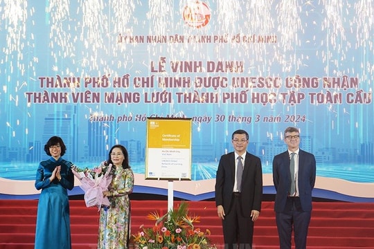 UNESCO công nhận TP.HCM là thành viên Mạng lưới thành phố học tập toàn cầu