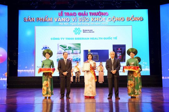 Siberian Wellness lần thứ 9 nhận giải thưởng Sản phẩm vàng vì sức khỏe cộng đồng