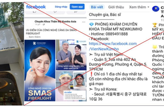 Xử lý một cơ sở phẫu thuật thẩm mỹ ở Quận 5 vi phạm các quy định pháp luật