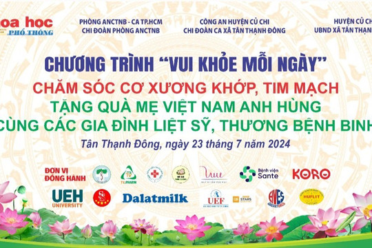 Chương trình “Vui khỏe mỗi ngày” số tháng 7/2024 trao quà đến Mẹ Việt Nam Anh hùng, các gia đình liệt sỹ, thương bệnh binh tại huyện Củ Chi