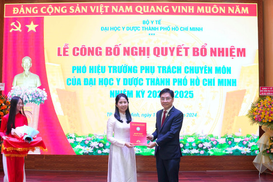 Trường ĐH Y Dược TP.HCM: PGS.TS.BS Vương Thị Ngọc Lan làm Phó Hiệu trưởng phụ trách chuyên môn