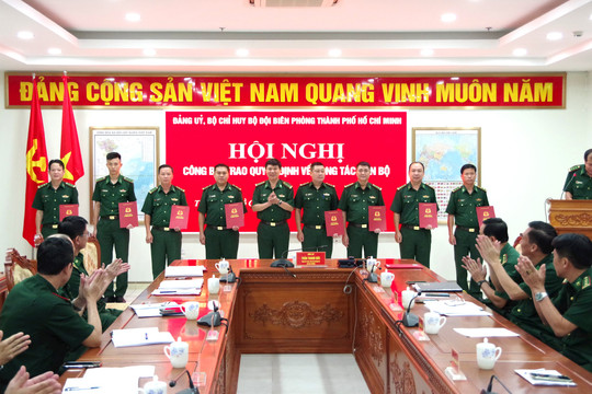 BĐBP Thành phố Hồ Chí Minh điều động, bổ nhiệm 26 cán bộ