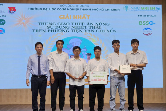 Thùng giao thức ăn nóng sử dụng nhiệt thải trên phương tiện vận chuyển giành giải Nhất - Đổi mới sáng tạo vì cuộc sống xanh