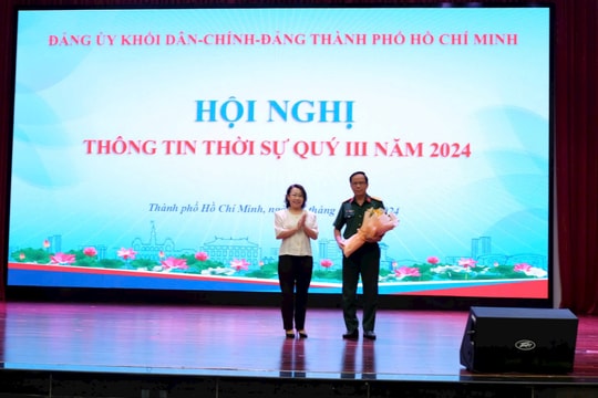 Đảng ủy Khối Dân - Chính - Đảng TP.HCM tổ chức Hội nghị thông tin thời sự quý III năm 2024