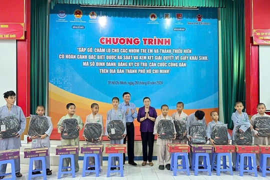 TP.HCM cấp hàng trăm giấy khai sinh, CCCD cho trẻ em có hoàn cảnh đặc biệt