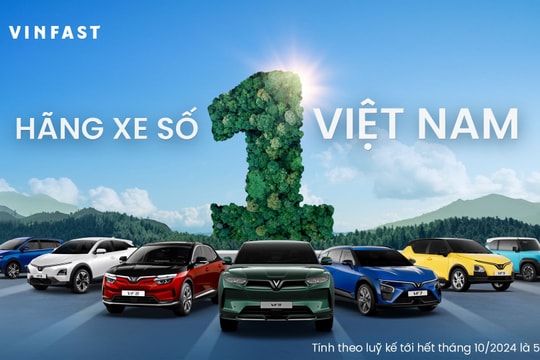 VinFast công bố chính thức trở thành thương hiệu ô tô bán chạy số 1 thị trường Việt Nam