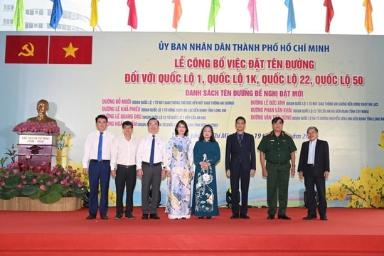 TP.HCM công bố đặt tên đường Đỗ Mười, Lê Khả Phiêu, Lê Đức Anh, Phan Văn Khải...