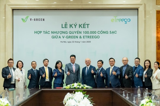 V-GREEN và eTreego ký MOU phát triển 100.000 cổng sạc VinFast tại Indonesia, Philippines và Việt Nam