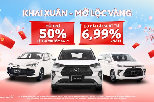 3 mẫu xe Toyota được nhận những ưu đãi hấp dẫn trong tháng 2