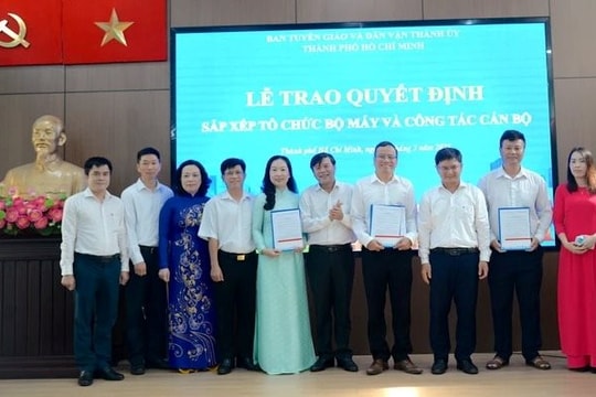 Thành lập Phòng Tuyên truyền, Báo chí - Xuất bản thuộc Ban Tuyên giáo và Dân vận Thành ủy TP.HCM