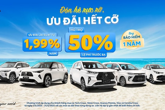Toyota tặng nhiều ưu đãi siêu hấp dẫn cho khách mua xe trong tháng 5