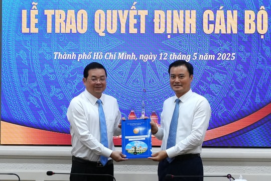 Trao quyết định bổ nhiệm ông Nguyễn Toàn Thắng làm Giám đốc Sở Nông nghiệp và Môi trường TP.HCM