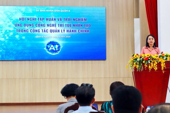 Quận 5 tổ chức tập huấn ứng dụng AI trong công tác quản lý hành chính