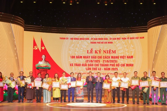 Trao Giải Báo chí TP.HCM lần thứ 43 cho 72 tác phẩm