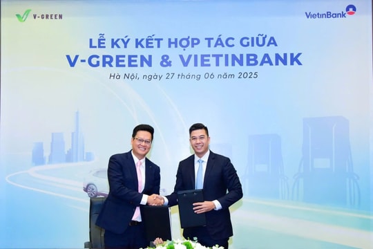 V-Green và VietinBank ký kết hợp tác, đồng hành phát triển hạ tầng trạm sạc ô tô điện VinFast