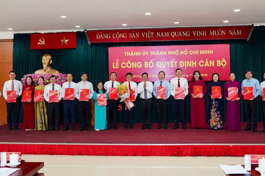 TP.HCM trao quyết định nhân sự chủ chốt các cơ quan tham mưu Thành ủy