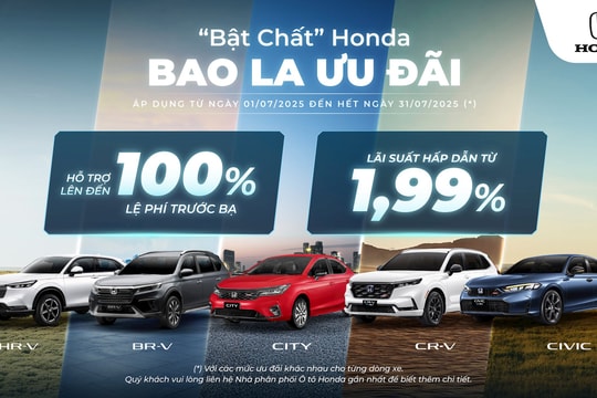 Honda tung loạt ưu đãi hấp dẫn tặng khách hàng trong tháng 7