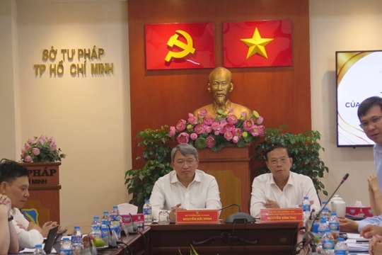Bộ Tư pháp làm việc với TP.HCM sau khi sắp xếp mô hình chính quyền địa phương 2 cấp
