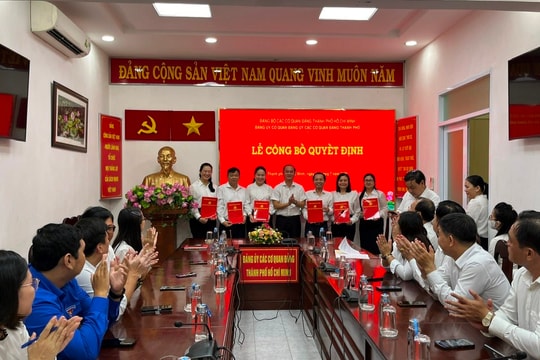 TP.HCM: Công bố các quyết định cán bộ nhiệm kỳ 2025–2030 của Đảng ủy các cơ quan Đảng Thành phố