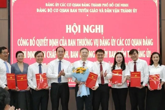 Chỉ định Ban Chấp hành Đảng bộ cơ quan Ban Tuyên giáo và Dân vận Thành ủy TP.HCM