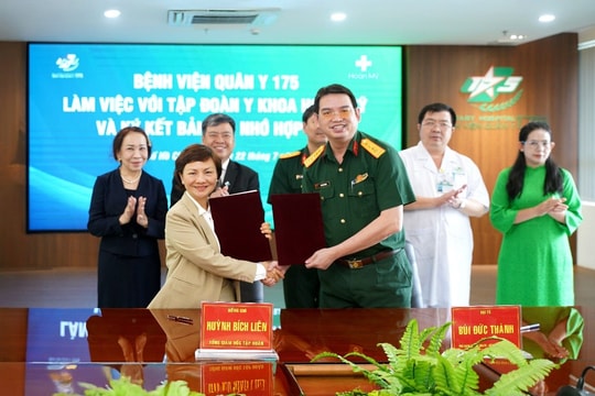 Tập đoàn y khoa Hoàn Mỹ và Bệnh viện Quân y 175 ký kết ghi nhớ hợp tác chuyên môn, đào tạo