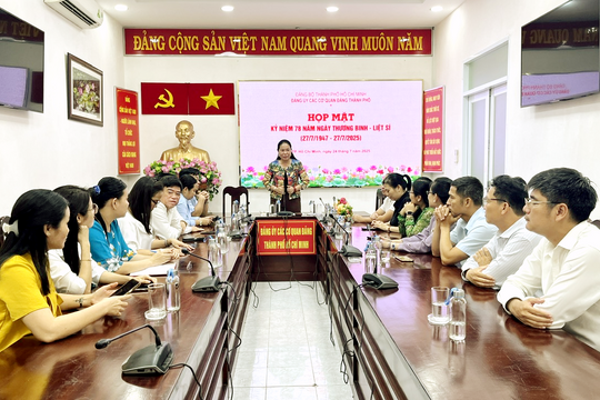 Hội Cựu chiến binh các cơ quan Đảng TP.HCM tổ chức họp mặt kỷ niệm 78 năm Ngày Thương binh Liệt sĩ