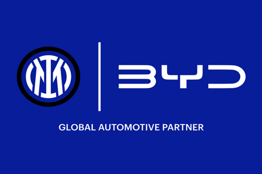 BYD trở thành đối tác ô tô toàn cầu của câu lạc bộ bóng đá Inter Milan