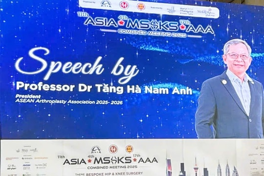TS.BS Tăng Hà Nam Anh được bầu làm Chủ tịch Hội Thay khớp Đông Nam Á