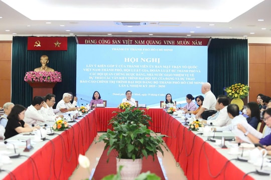 TP.HCM lấy ý kiến các thành viên MTTQ về dự thảo báo cáo chính trị Đại hội Đảng
