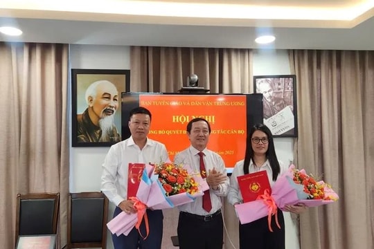 Ban Tuyên giáo và Dân vận Trung ương công bố quyết định về công tác cán bộ