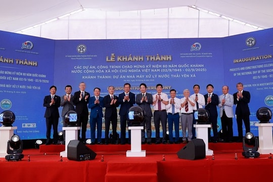 Khánh thành Nhà máy xử lý nước thải Yên Xá lớn nhất miền Bắc