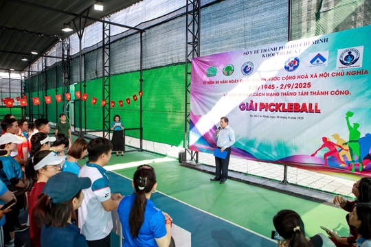 Giải Pickleball Cụm thi đua 1: Sân chơi ý nghĩa chào mừng 80 Quốc khánh