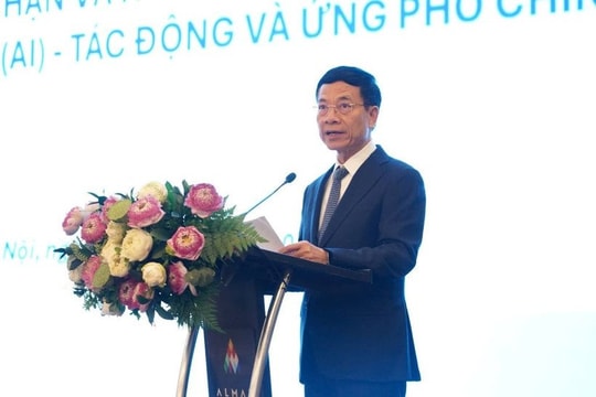 Bộ trưởng Nguyễn Mạnh Hùng: AI hỗ trợ, chứ không thay thế tư duy, giá trị và trách nhiệm của con người