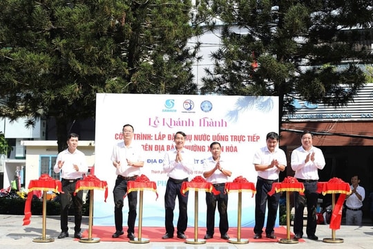 TP.HCM đưa vào sử dụng trụ uống nước tại vòi công cộng tại phường Xuân Hòa