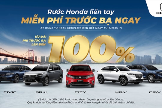 Honda hỗ trợ khách đổi xe chính hãng và tặng ưu đãi lớn khi mua các dòng xe ô tô trong tháng 10