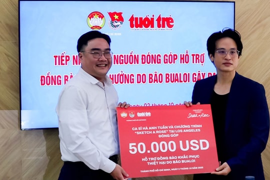 Hà Anh Tuấn ủng hộ 50.000 USD khắc phục hậu quả bão Bualoi