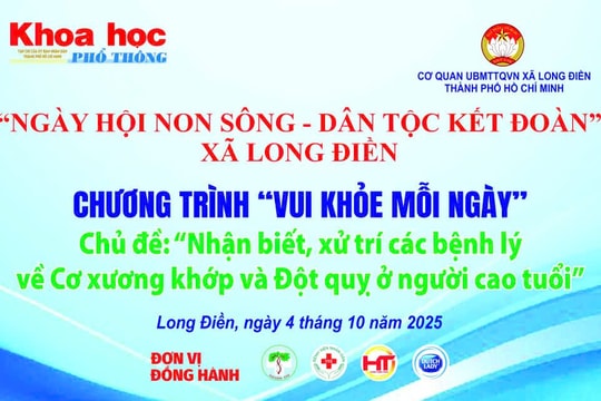 Vui khỏe mỗi ngày góp phần nâng cao ý thức bảo vệ cơ xương khớp và phòng ngừa đột quỵ cho người cao tuổi xã Long Điền