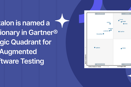 Katalon được vinh danh “Visionary” trong báo cáo Gartner® Magic Quadrant™ về kiểm thử phần mềm ứng dụng AI năm 2025